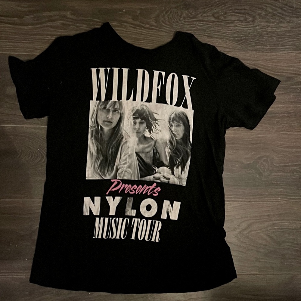 Wildfox graphic band T-shirt.